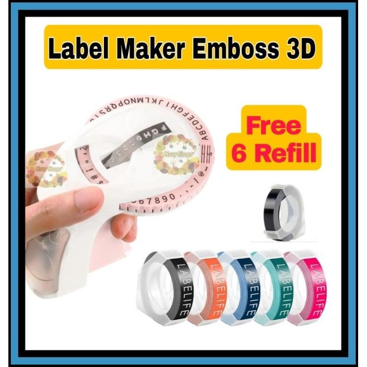 

Label Maker Emboss 3D Stiker Serbaguna Label Diy Print Manual