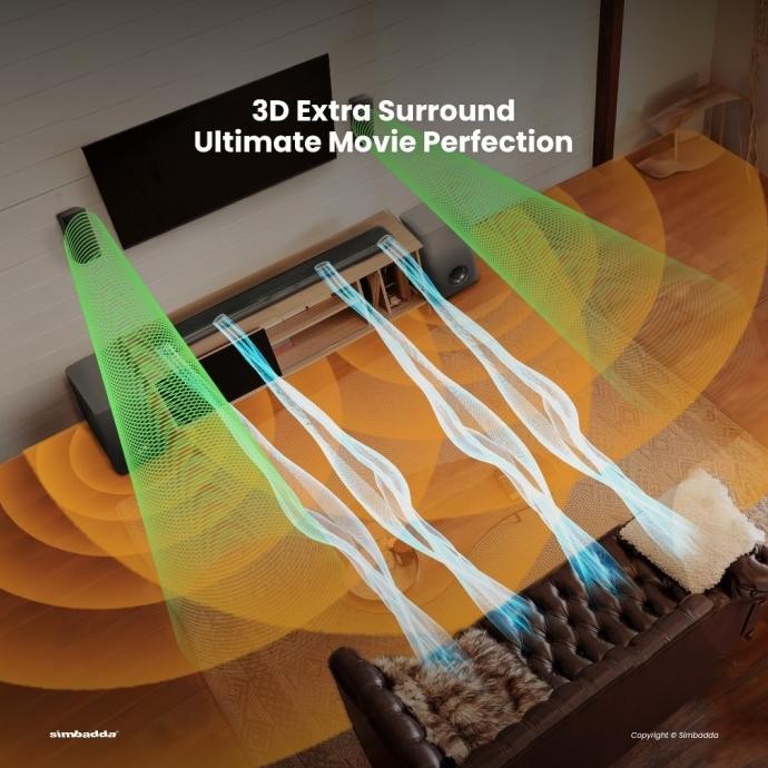 Promo Simbadda Cst 907N+ Poseidon Bass Soundbar Dual Subwoofer Speaker Karaoke Tv Home Theater