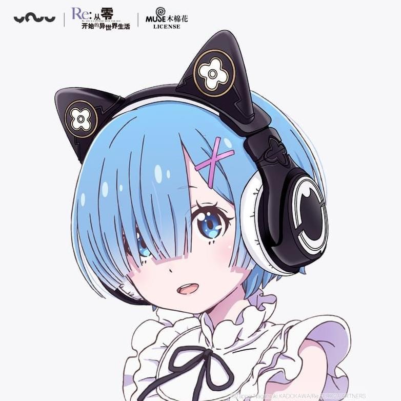 YOWU Cute cat Bluetooth headphone Anime jepang : Life in a different world from zero