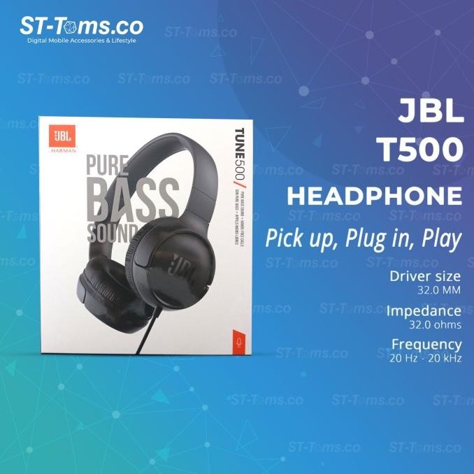 Grosir Jbl T500 T 500 On-Ear Wired Headphone