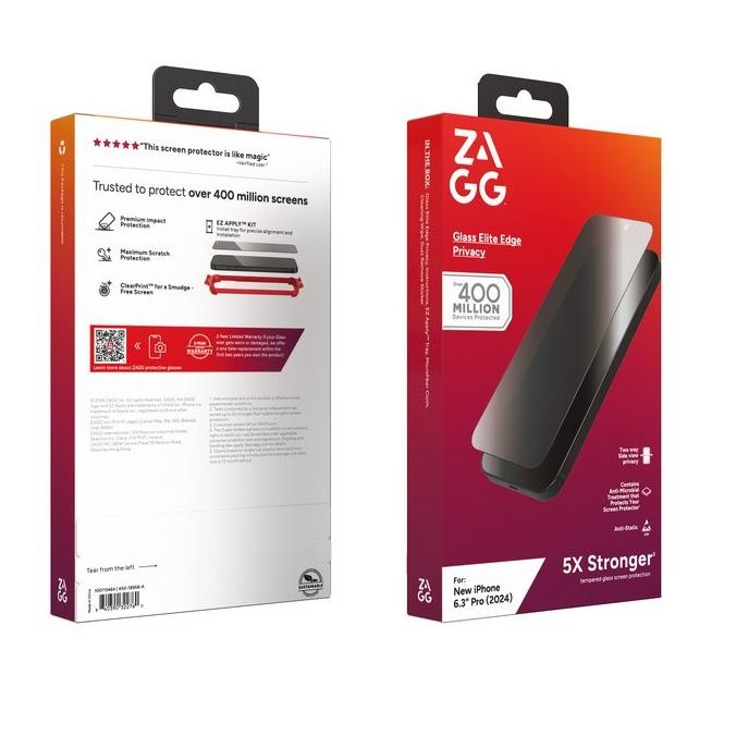 Sale Zagg Tempered Glass Elite Privacy Iphone 16 Pro Max / 16 Pro - Screen Protector