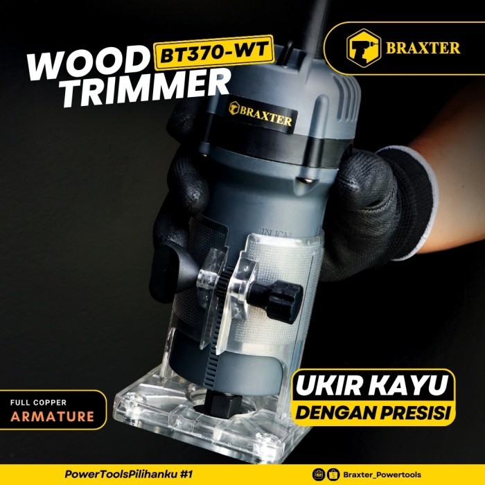 DISKON WOOD TRIMMER, TRIMMER KAYU, BT370-WT, BRAXTER