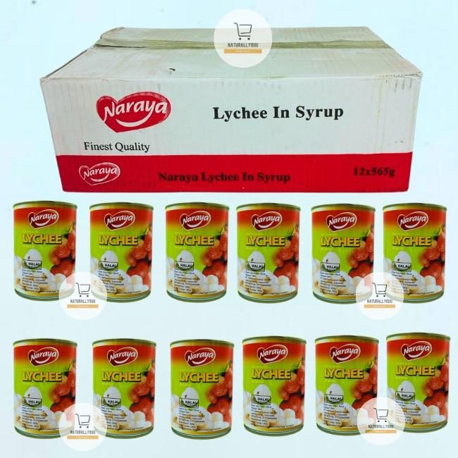 

[Khusus Kargo] 1 Karton/12 Kaleng Naraya Longan Atau Naraya Lychee Buah Kelengkeng/Leci Dalam Sirup Terlaris 100 % Original