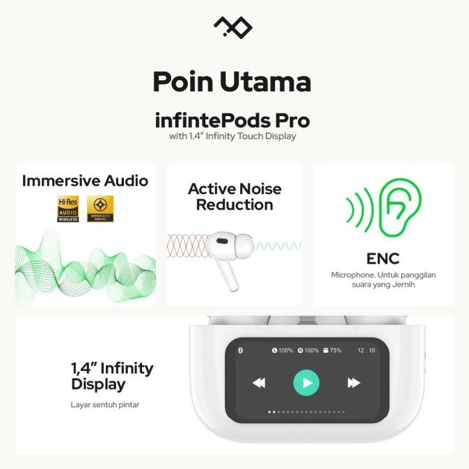 Promo Infinitepods Pro With 1.4" Infinity Touch Display