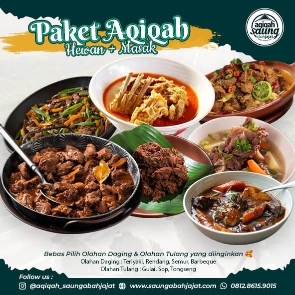 

Paket Aqiqah Prasmanan ( Hewan Masak ) - 2 Ekor Kambing 100 Porsi Terbaru 100 % Original