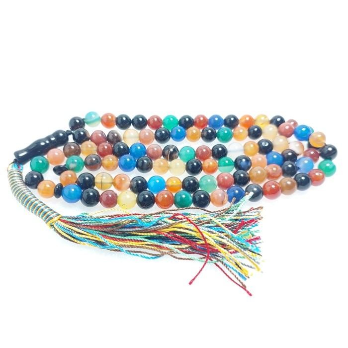 Tasbih Batu Akik Ummul Banin Isi 99 Butir Terbaru 100 % Original