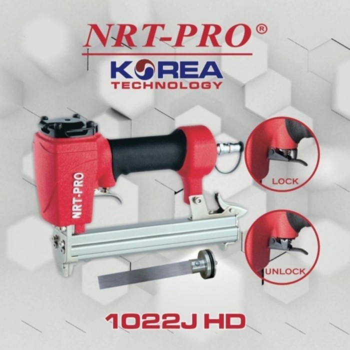 Staples Tembak Angin NRT-PRO 1022J HD Air Stapler Nailer Gun Kompresor