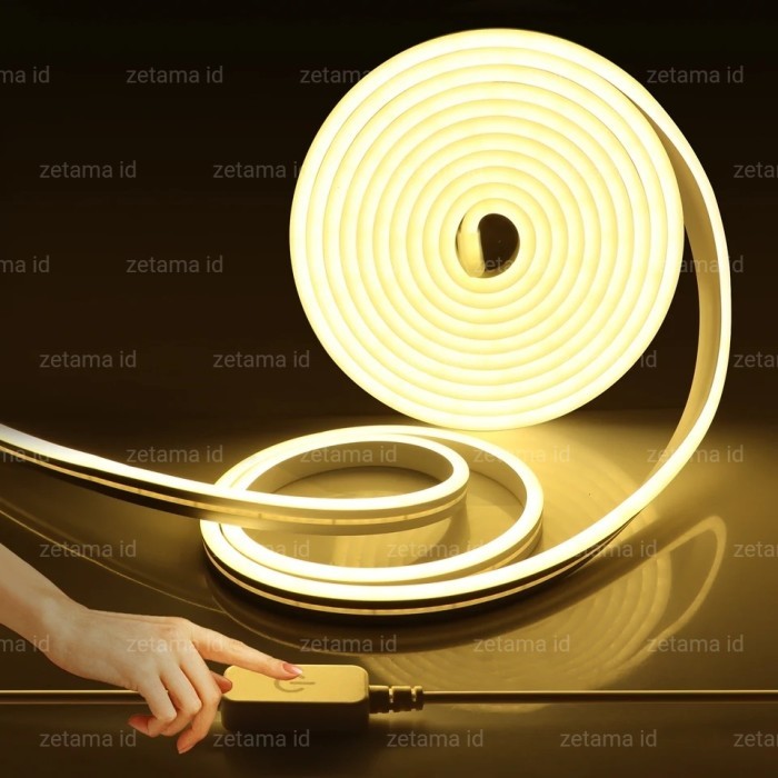 TERBARU Lampu Selang Neon Flex 12V Dimmer Touch Switch Adaptor Komplit BISA GRAB