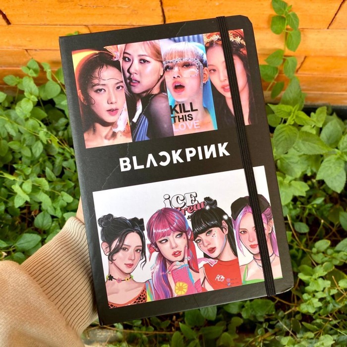 

Notebook Blackpink Buku Tulis Kpop Idol Diary Tali Pink Blink 707-02