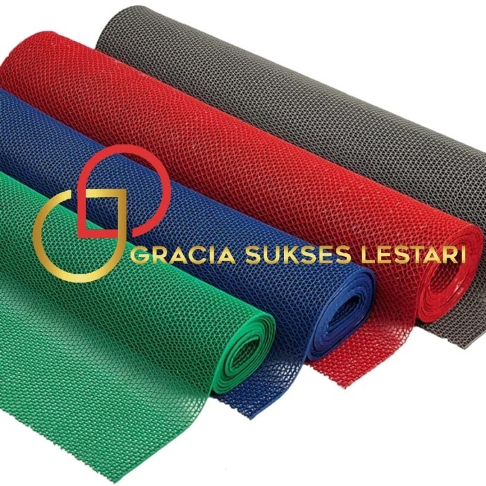 PROMO Keset Karpet Karet PVC Anti Slip Roll - Jaring