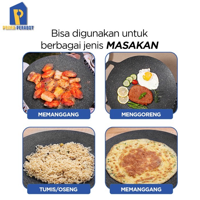 Wajan Pemanggang Datar Baking Pan Bulat 40 Cm Roti Bakar Martabak