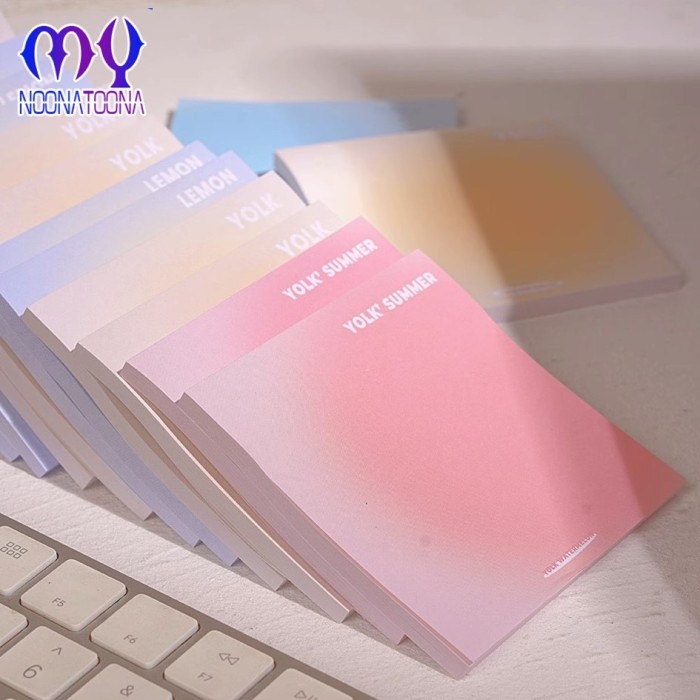 

Kertas Notes Tempel Gradasi Polos Isi 50 Pcs Memo Pad Gradasi Notepad Warna-Warni