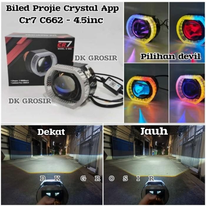 Cr7 C662  App - Projie Biled Crystal 4.5Inc  Blue Lens New 100 % Original