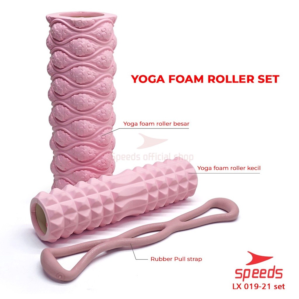 SPEEDS Yoga Foam Roller Massage EVA Roller Muscle Olahraga Fitness Yoga Gym Pilates 019-21