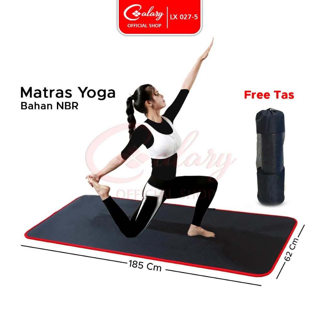 CALARY Matras Yoga Tebal Berkualitas Yoga Mat Original Alas Senam Aerobic Anti slip 027-5