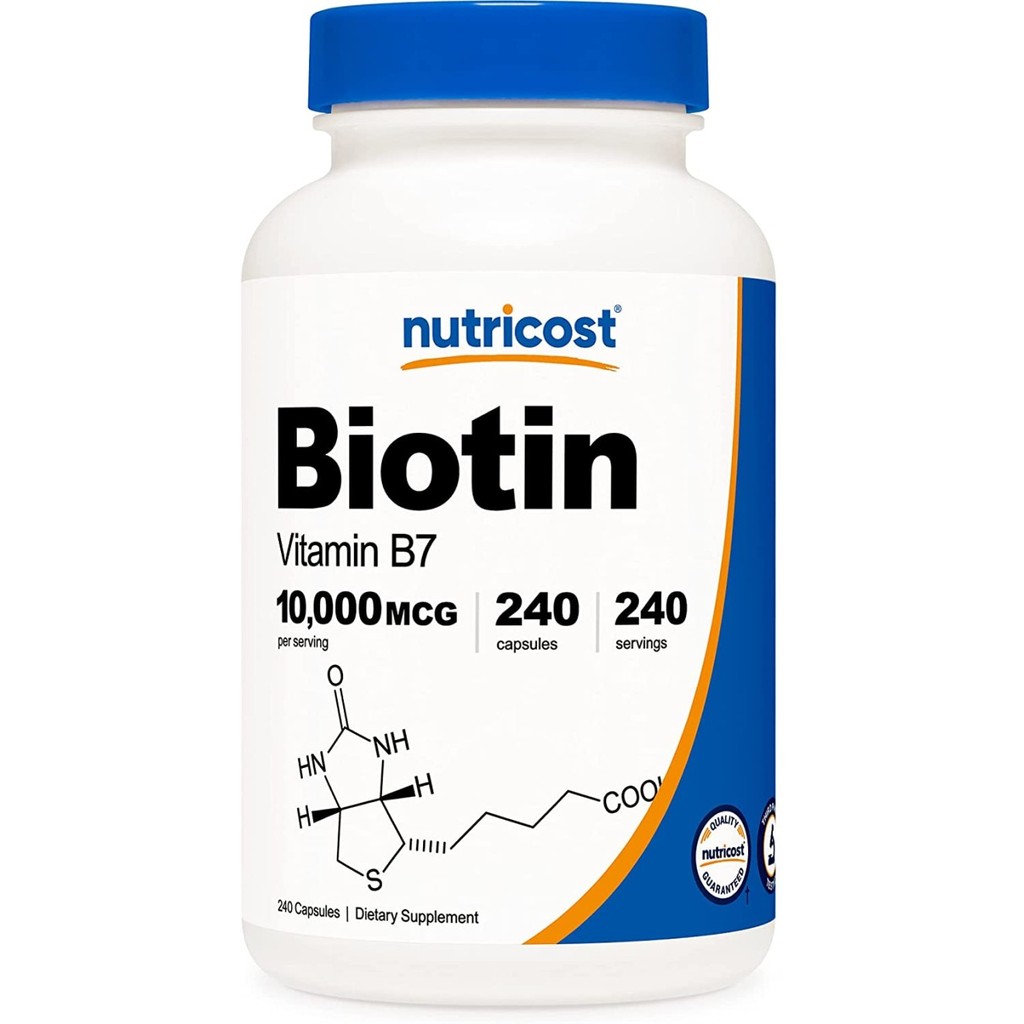 Biotin Nutricost (Vitamin B7) 10,000mcg, 240 Caps