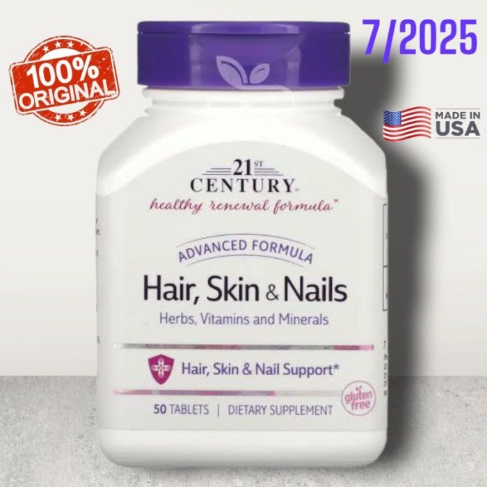 21St Century Hair Skin & Nails Advenced Formula 50 Tablets
