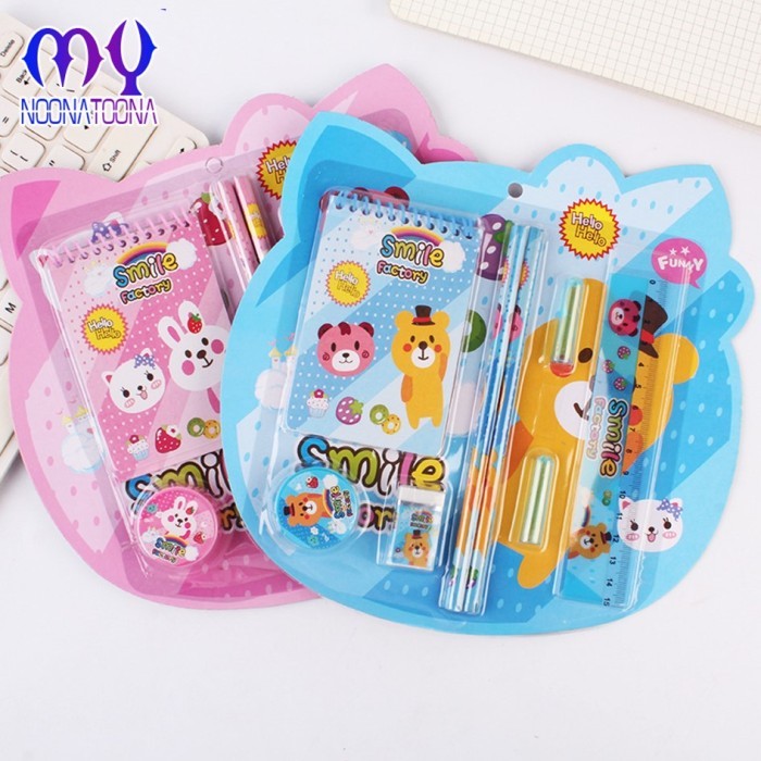 

Paket Alat Tulis Set 8 In 1 Stationery Set Karakter Alat Tulis Anak