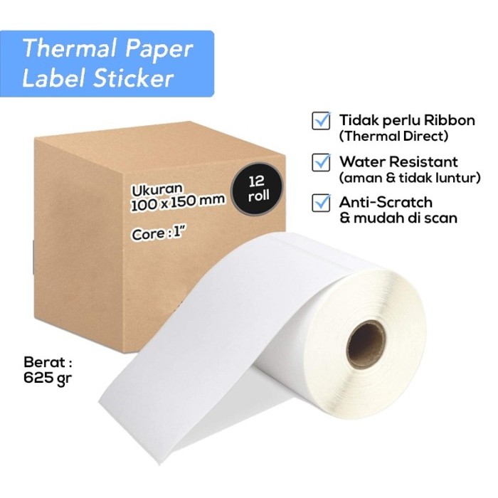 

THERMAL PAPER LABEL STICKER / KERTAS STIKER THERMAL