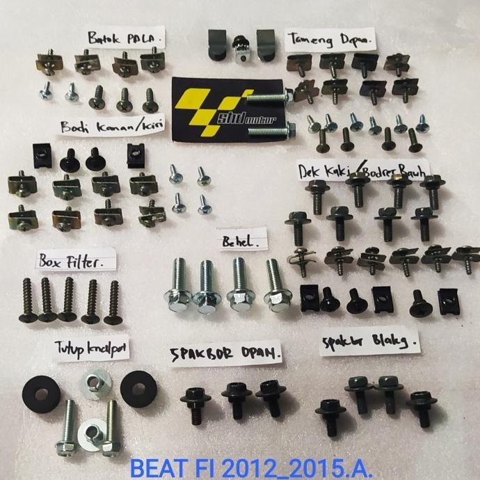 TERMURAH - baut full set body/body motor honda beat fi 2012 2013 2014 2015