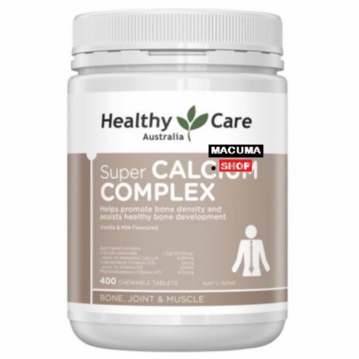 HEALTHY CARE SUPER CALCIUM COMPLEX 400 TABLET D3 K KALSIUM VITAMIN D