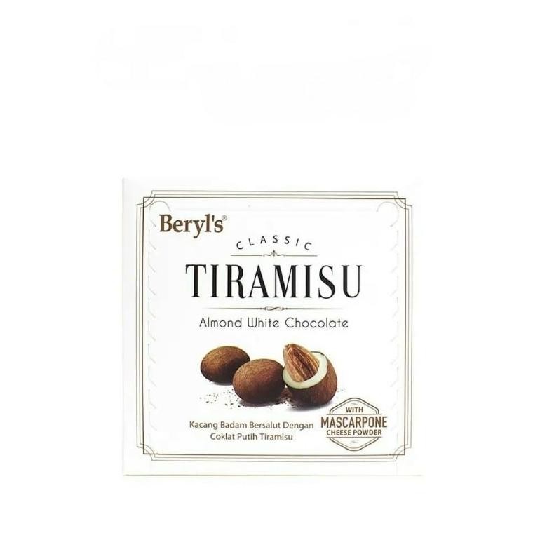 

COKLAT BERYLS ALMOND TIRAMISU 65GRAM COKELAT MALAYSIA BERYL'S GREEN TEA ALMOND MILK WHITE