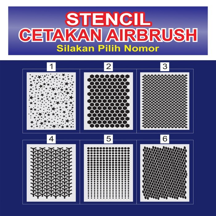 

PROMO! sticker stencil Cetakan airbrush