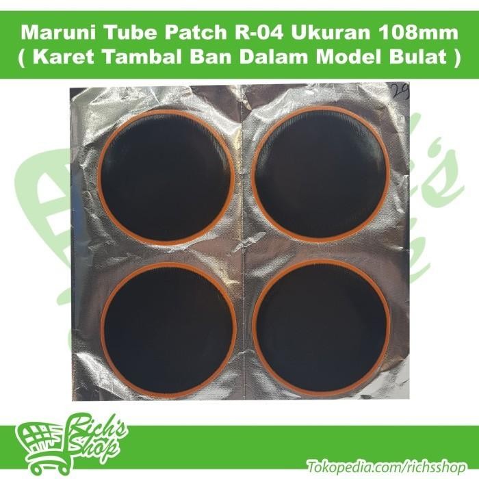 Karet Tambal Tip Top Ban Dalam Maruni Tbd R-04 Lembar Bulat 108Mm