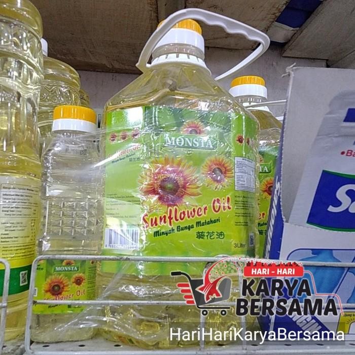 

Monsta Sunflower Oil Minyak Bunga Matahari Btl 3000Ml Terbaru 100 % Original