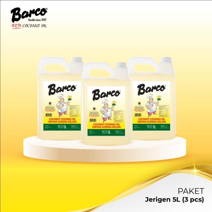 

New!! Paket Triple Minyak Goreng Barco Jerrycan 5Liter (3Pcs) New 100 % Original