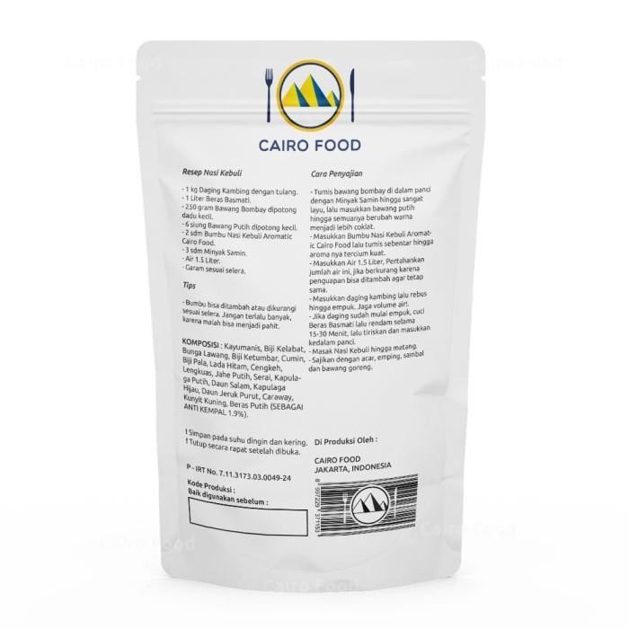 

Bumbu Nasi Kebuli Cairo Food - 1 Kg Terlaris 100 % Original