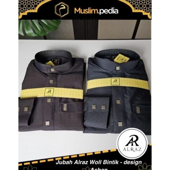 Baju Gamis Fashion Muslim Pakaian Jubah Pria ALRAZ Model Ashan Terlaris