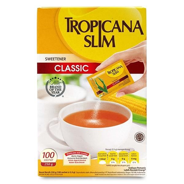 

Tropicana Slim Sweetener Classic 100 Sachet Terlaris 100 % Original
