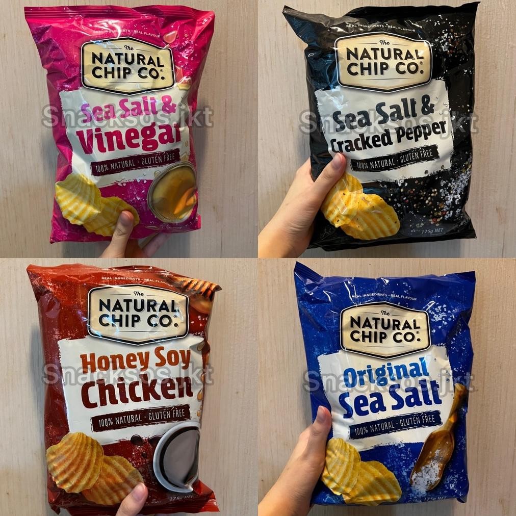 

THE NATURAL CHIP & CO SEA SALT CRACKED PEPPER / SEA SALT / SEA SALT VINEGAR / HONEY SOY CHICKEN - POTATO CHIPS