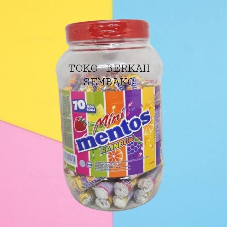 

Mini Mentos Rainbow 700gr Isi 70 Mini Rolls -TOPLES