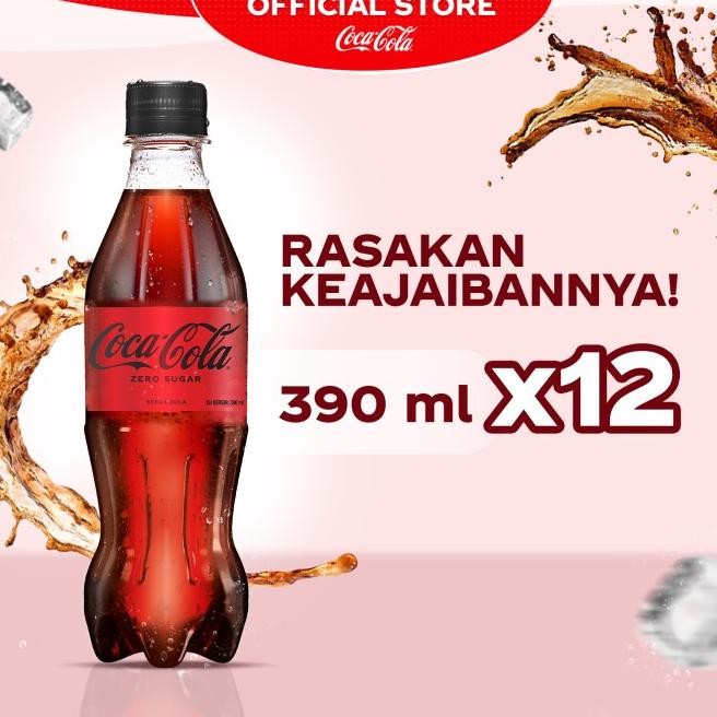 

Cocacola Zero Ugar Numan Oda Botol 390Ml 12 Pc