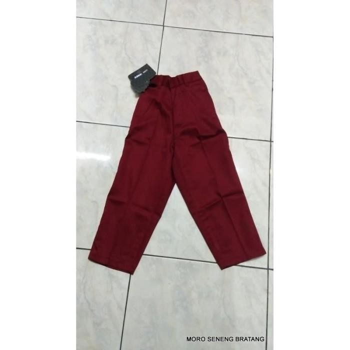 Bawahan Seragam Teladan Celana Panjang Karet Sd Smp Merah Putih Hijau Termurah 100 % Original