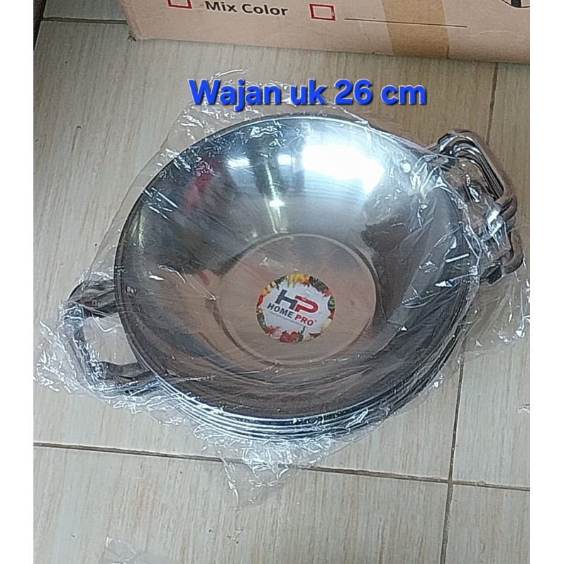 Wajan Datar Stainless Steel  Kuali Penggorengan Kuping Stainless