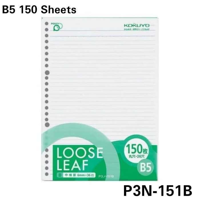 

KOKUYO LOOSE LEAF P3N-151B B5- POSITY