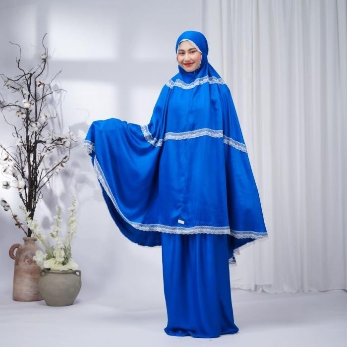 Mukena Plain Premium Mukena Zianisa Ameera Black All Size Terlaris 100 % Original