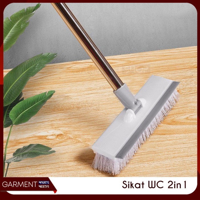 Sikat Lantai Kamar Mandi Pembersih Dinding Wc Wiper Dorong Serokan Air