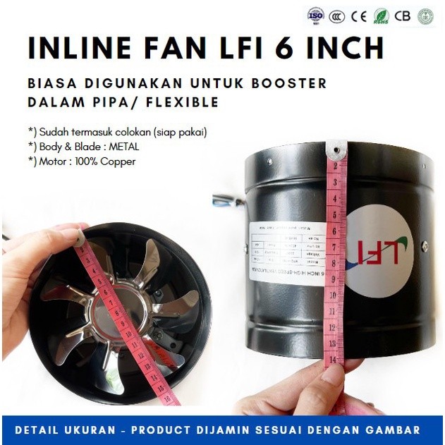 6" Inch mini Inline Fan/Booster Fan/Air Duct Fan/Exhaust Fan