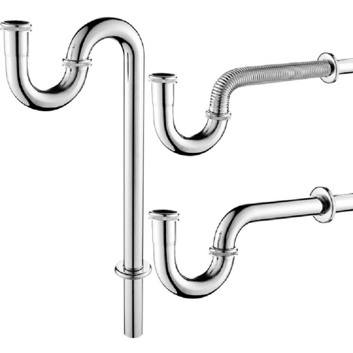 Stainless Steel Electroplating Washbasin Downcomer S-bend P-bend Washbasin Corrugated Pipe Odor-proo