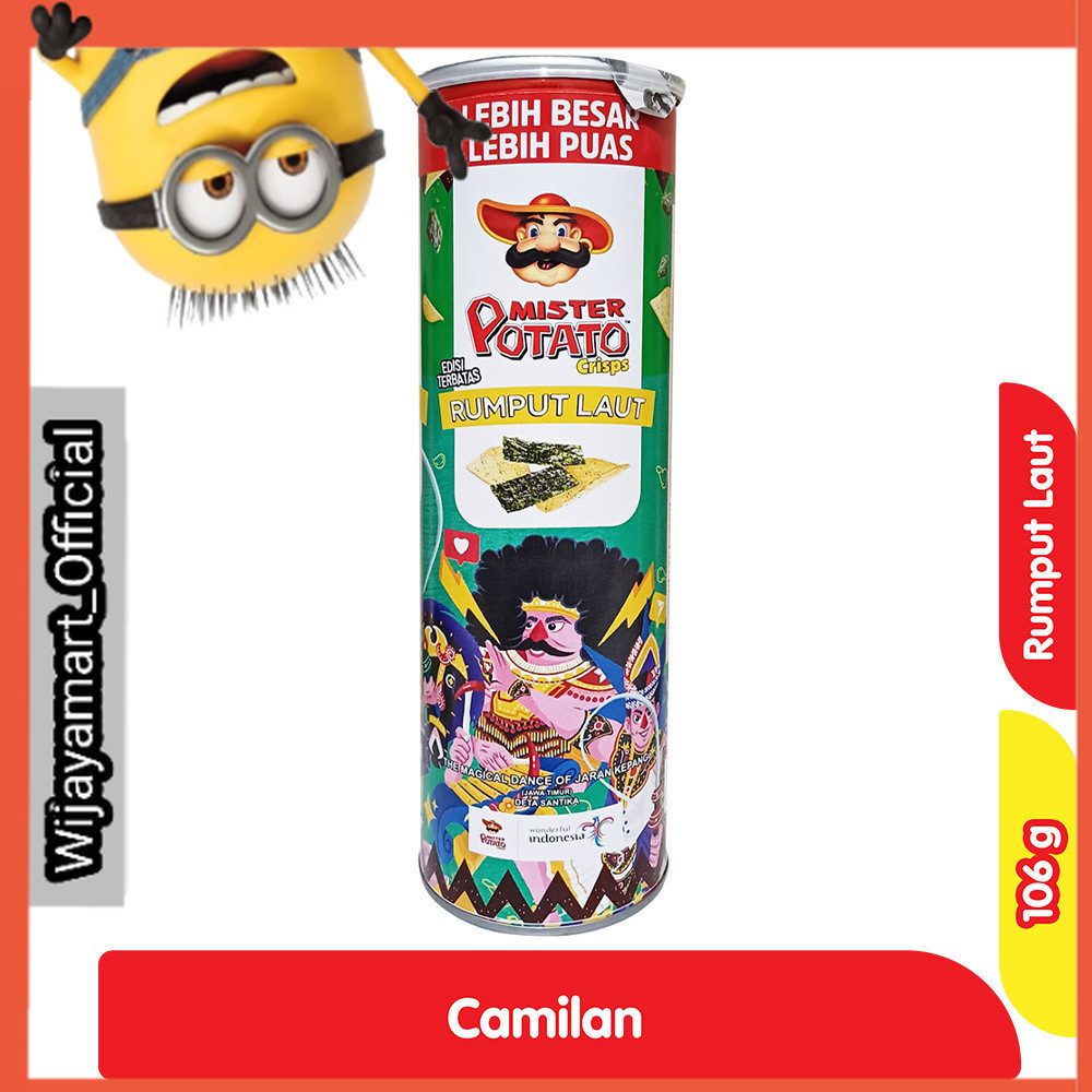 

Mister Potato Keripik Kentang Rumput Laut Kaleng 106 g
