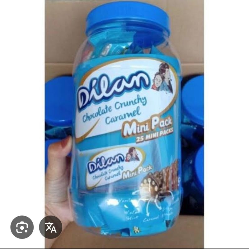 

Dilan Toples Mini Pack Wafer Chocolate Crunchy Caramel / Dilan Toples isi 25pcs Jajan Lebaran