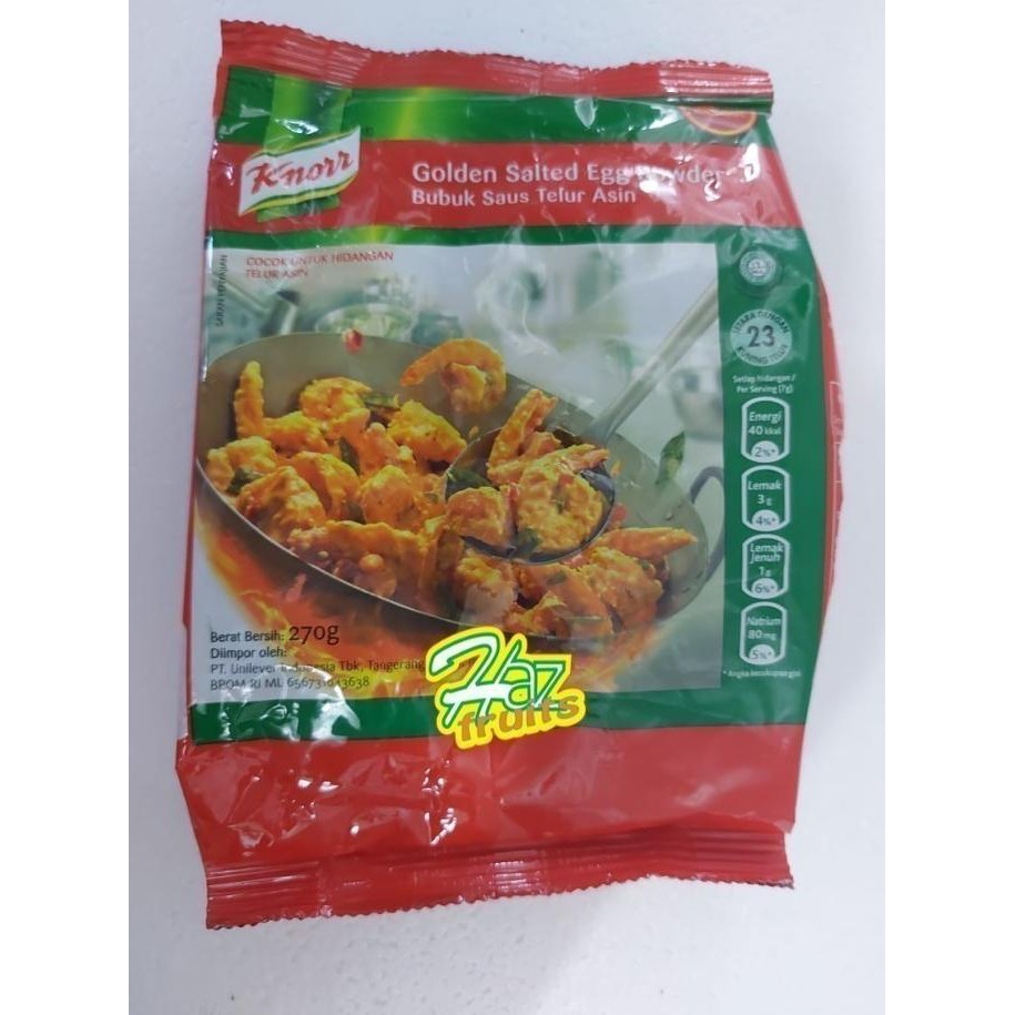 

KNORR Golden Salted Egg Powder / Bubuk Kuning Telur Asin 270 GRAM