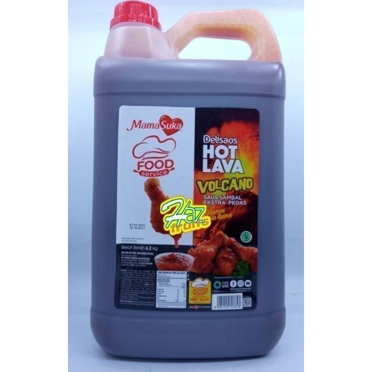 

MamaSuka Saus Sambal Pedas Delisaos Hot Lava Volcano-Chili 6.2 Kg