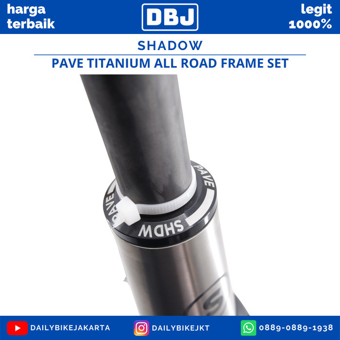TERBARU FRAME SET SEPEDA ROADBIKE SHADOW PAVE TITANIUM ALL ROAD FRAME SET BISA GRAB