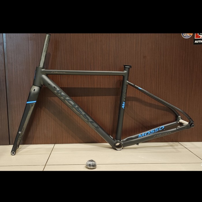 TERBARU FRAME SET GRAVEL MOSSO 790GVL BLACK/BLUE SIZE 47