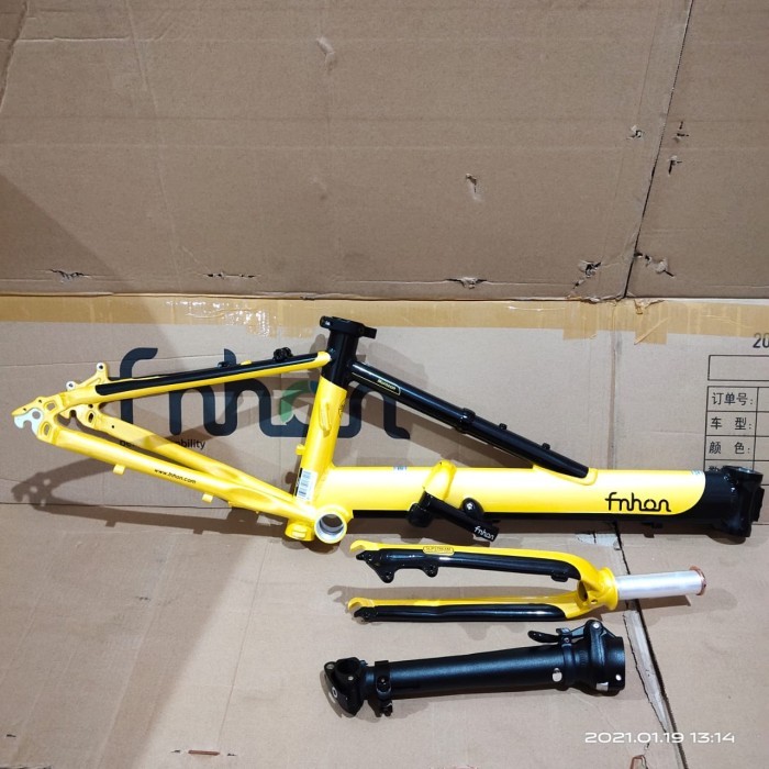 TERBARU FrameSet Fnhon Monsoon Discbrake Yellow Black